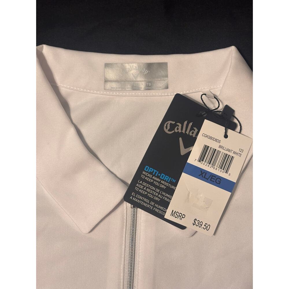Callaway Opti-Dri Women’s XL Brilliant White Sleeveless Polo Shirt NWTs - Picture 5 of 5